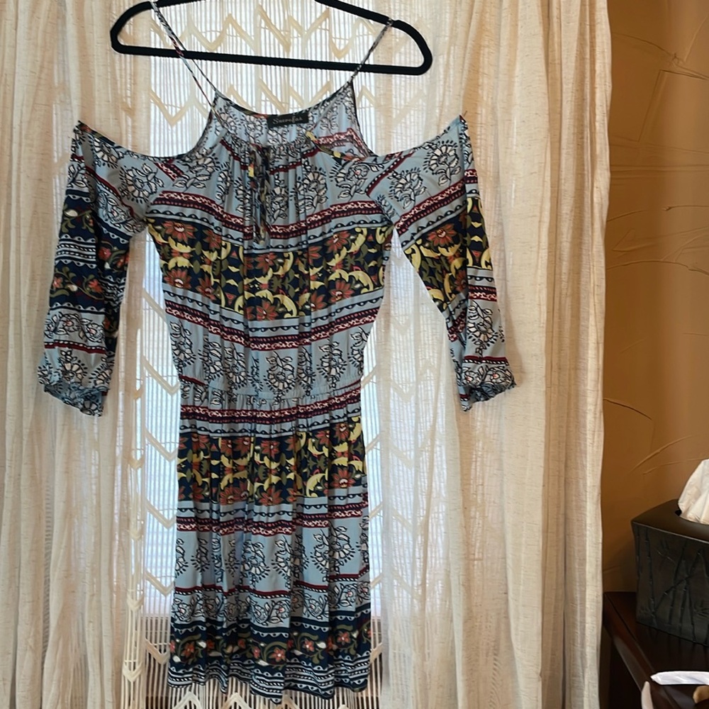 SUCREFAS Summer Cold Shoulder Dress Size L